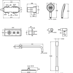 Colonne De Douche Encastrable|Jacob Delafon Colonne de douche encastrée thermostatique Grands Boulevards ronde noire mate