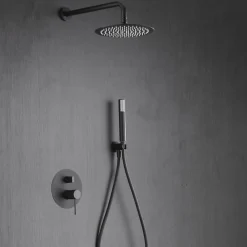 Imex Colonne de Douche Encastrée Anti-Calcaire Black Gun Métal LINE GPD038/BGM