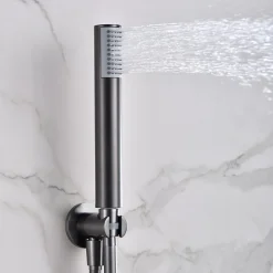 Imex Colonne de Douche Encastrée Anti-Calcaire Black Gun Métal LINE GPD038/BGM