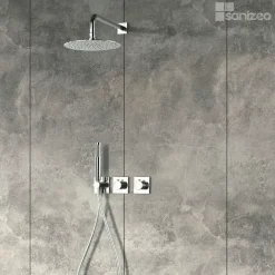 Colonne De Douche Encastrable|Imex Colonne de Douche Encastrée Thermostatique Anti-Calcaire Chrome TIBET GTT054