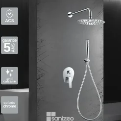 Imex Colonne de Douche Encastrée Anti-Calcaire Chrome DELOS GPD055