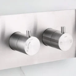 Colonne De Douche Encastrable|Bellegno Colonne de douche encastrée thermostatique CORPOSA acier brossé