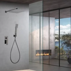 Colonne De Douche Encastrable|Imex Colonne de Douche Encastrée Anti-Calcaire Black Gun Métal PISA GPP048/BGM