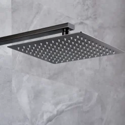 Colonne De Douche Encastrable|Imex Colonne de Douche Encastrée Anti-Calcaire Black Gun Métal PISA GPP048/BGM