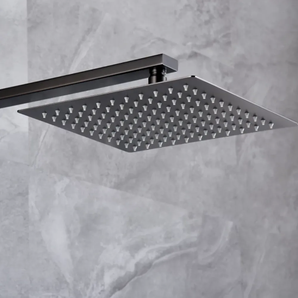 Colonne De Douche Encastrable|Imex Colonne de Douche Encastrée Anti-Calcaire Black Gun Métal PISA GPP048/BGM