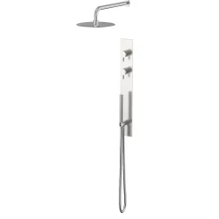 Bellegno Colonne de douche encastrée thermostatique PURA acier brossé