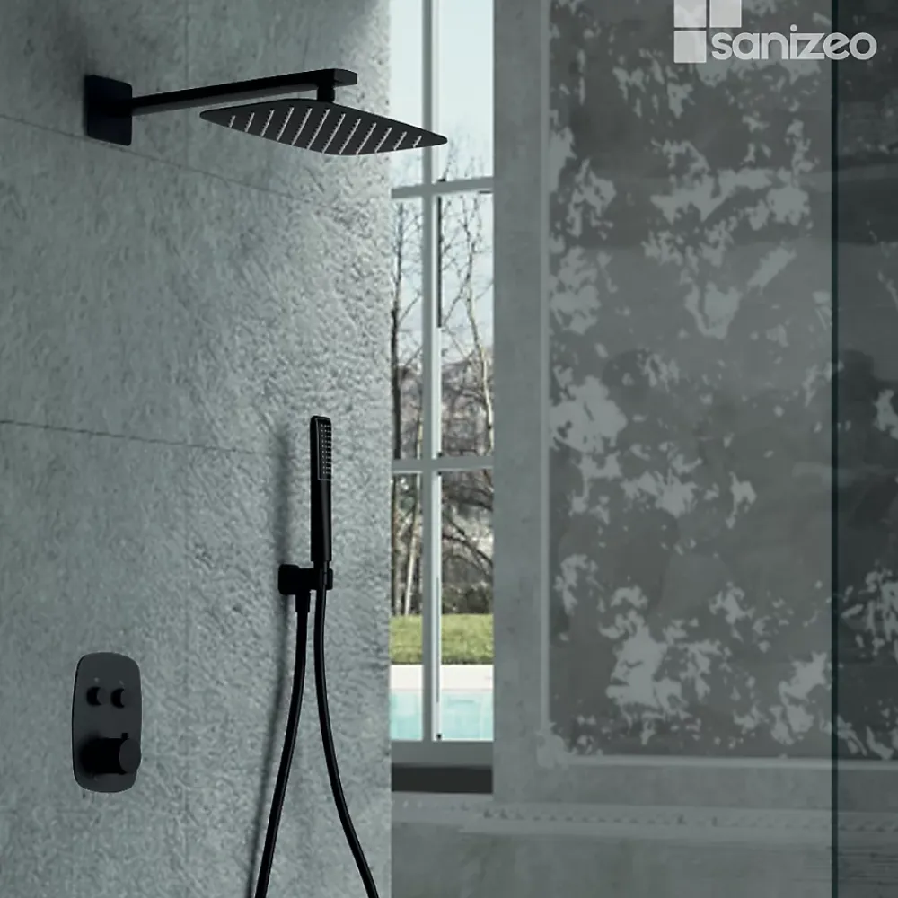 Imex Colonne de Douche Encastrée Anti-Calcaire Noir Mat HIDRA GPH035/NG