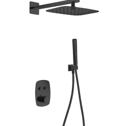 Imex Colonne de Douche Encastrée Anti-Calcaire Noir Mat HIDRA GPH035/NG