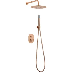 Colonne De Douche Encastrable|Imex Colonne de Douche Encastrée Anti-Calcaire Or Rose Brossé OLIMPO GPC033/ORC