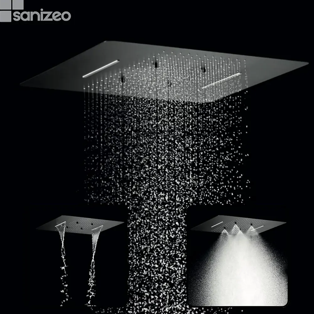 Imex Colonne de Douche Encastrée Anti-Calcaire Noir Mat SUMATRA GTS019-P/NG
