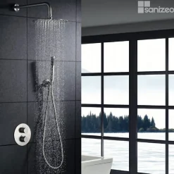 Imex Colonne de Douche Encastrée Thermostatique Acier Inoxydable Intérieur / Extérieur MOSCU GTK034