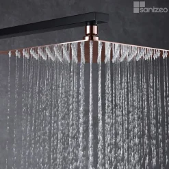 Imex Colonne de Douche Encastrée Anti-Calcaire Noir Mat et Or Rose Cuivré SUECIA BDC032-6NOR