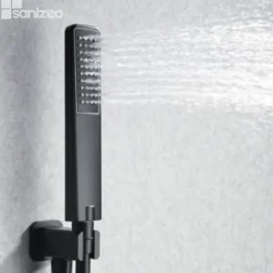 Colonne De Douche Encastrable|Imex Colonne de Douche Encastrée Thermostatique Anti-Calcaire Noir Mat MADEIRA GTM021/NG