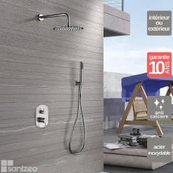 Colonne De Douche Encastrable|Imex Colonne de Douche Encastrée Anti-Calcaire Acier Inoxydable Intérieur / Extérieur MOSCU GTK034