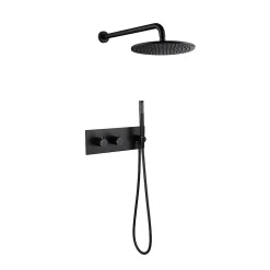 Bellegno Colonne de douche encastrée thermostatique CORPOSA noir mat