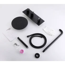 Bellegno Colonne de douche encastrée thermostatique CORPOSA noir mat