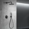 Colonne De Douche Encastrable|Imex Colonne de Douche Encastrée Anti-Calcaire Noir Mat LINE GPD038/NG