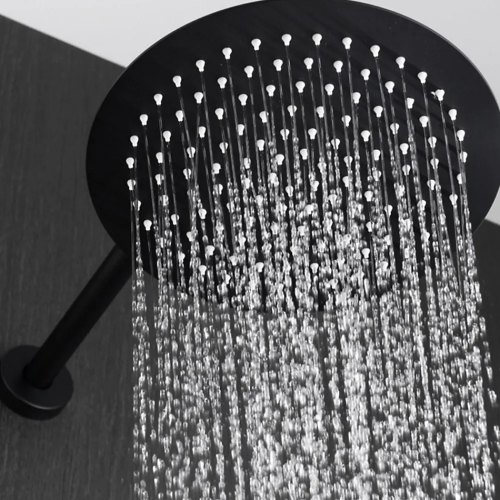 Colonne De Douche Encastrable|Imex Colonne de Douche Encastrée Anti-Calcaire Noir Mat LINE GPD038/NG