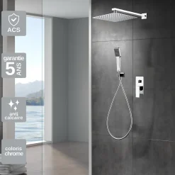 Imex Colonne de Douche Encastrée Anti-Calcaire Chrome PISA GPP048