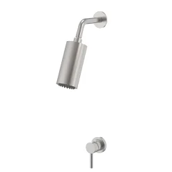 Colonne De Douche Encastrable|Bellegno Colonne de douche encastrée thermostatique MINIMALISTA acier brossé