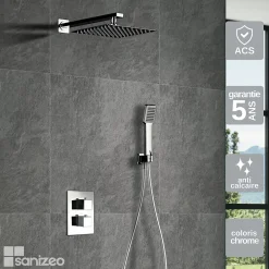 Imex Colonne de Douche Encastrée Anti-Calcaire Chrome CIES GPC009