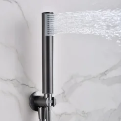 Imex Colonne de Douche Encastrée Thermostatique Anti-Calcaire Black Gun Métal MONZA GTM039/BGM