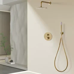 Imex Colonne de Douche Encastrée Thermostatique Anti-Calcaire Or Brossé MONZA GTD038/OC