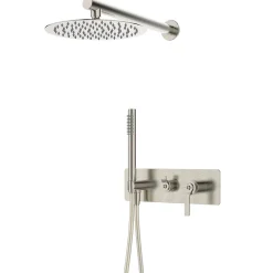 Colonne De Douche Encastrable|Essebagno Colonne de douche encastrée mécanique façon inox Molette
