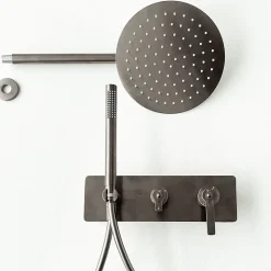 Colonne De Douche Encastrable|Essebagno Colonne de douche encastrée mécanique façon inox Molette