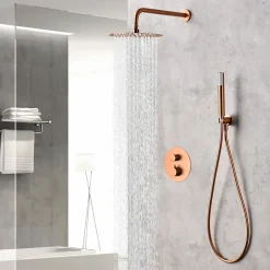 Imex Colonne de Douche Encastrée Thermostatique Anti-Calcaire Or Rose Cuivré MONZA GTM039/ORC
