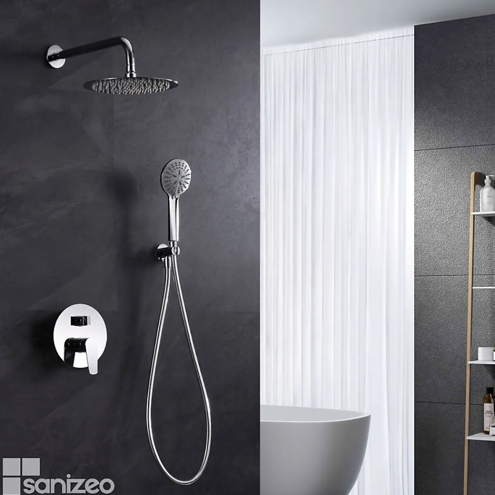 Colonne De Douche Encastrable|Imex Colonne de Douche Encastrée Anti-Calcaire Chrome BELGICA GPZ044