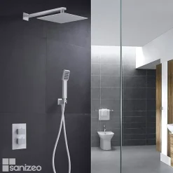 Colonne De Douche Encastrable|Imex Colonne de Douche Encastrée Anti-Calcaire Blanc Mat CIES GPC009/BL