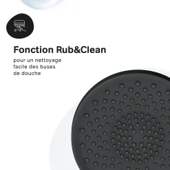 Am.Pm Europe Colonne de douche et bain baignoire thermostatique Système de douche avec mitigeur thermostatique Noir, F07XA422 X-Joy AM.PM