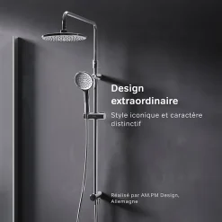 Colonne De Douche Sans Robinetterie|Am.Pm Europe Colonne de douche et bain baignoire sans robinet, Système de douche Chromé F07TA000 Hit AM.PM