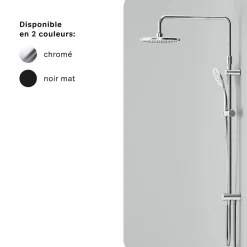 Colonne De Douche Sans Robinetterie|Am.Pm Europe Colonne de douche et bain baignoire sans robinet, Système de douche Chromé F07TA000 Hit AM.PM