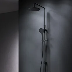Colonne De Douche Sans Robinetterie|Am.Pm Europe Colonne de douche et bain baignoire sans batterie Système de douche Pommeau de douche, Noir, F07TA022 Hit AM.PM