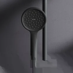 Colonne De Douche Sans Robinetterie|Am.Pm Europe Colonne de douche et bain baignoire sans batterie Système de douche Pommeau de douche, Noir, F07TA022 Hit AM.PM