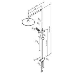 Colonne De Douche Sans Robinetterie|Am.Pm Europe Colonne de douche et bain baignoire sans batterie Système de douche Pommeau de douche, Noir, F07TA022 Hit AM.PM
