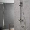 Imex Products Colonne de douche externe CURVED Mitigeur monocommande Canon de fusilChroméNoir matCanon de fusilOr brosséOr rose brossé Colonne