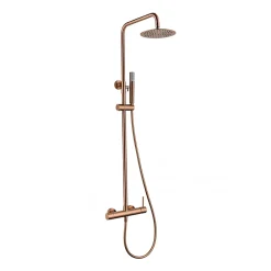 Imex Products Colonne de douche externe CURVED Mitigeur monocommande Canon de fusilChroméNoir matCanon de fusilOr brosséOr rose brossé Colonne