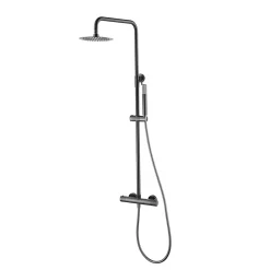 Imex Products Colonne de douche externe CURVED Thermostatique Canon de fusilChroméNoir matCanon de fusilOr brosséOr rose brossé Colonne de douc