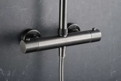 Imex Products Colonne de douche externe CURVED Thermostatique Canon de fusilChroméNoir matCanon de fusilOr brosséOr rose brossé Colonne de douc