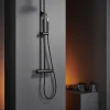 Imex Products Colonne de douche externe CURVED Mitigeur monocommande Noir (mat)ChroméNoir matCanon de fusilOr brosséOr rose brossé Colonne de d