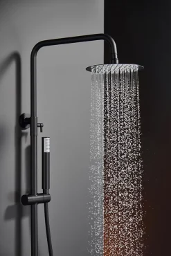 Imex Products Colonne de douche externe CURVED Mitigeur monocommande Noir (mat)ChroméNoir matCanon de fusilOr brosséOr rose brossé Colonne de d