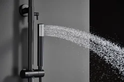 Imex Products Colonne de douche externe CURVED Mitigeur monocommande Noir (mat)ChroméNoir matCanon de fusilOr brosséOr rose brossé Colonne de d