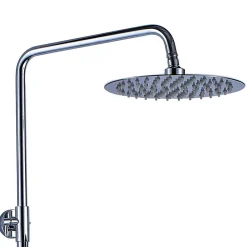 Colonne De Douche Mécanique|Kibath Colonne de douche extra-longue SIX ronde monocommande, 100-150 cm, finition chrome poli, en laiton