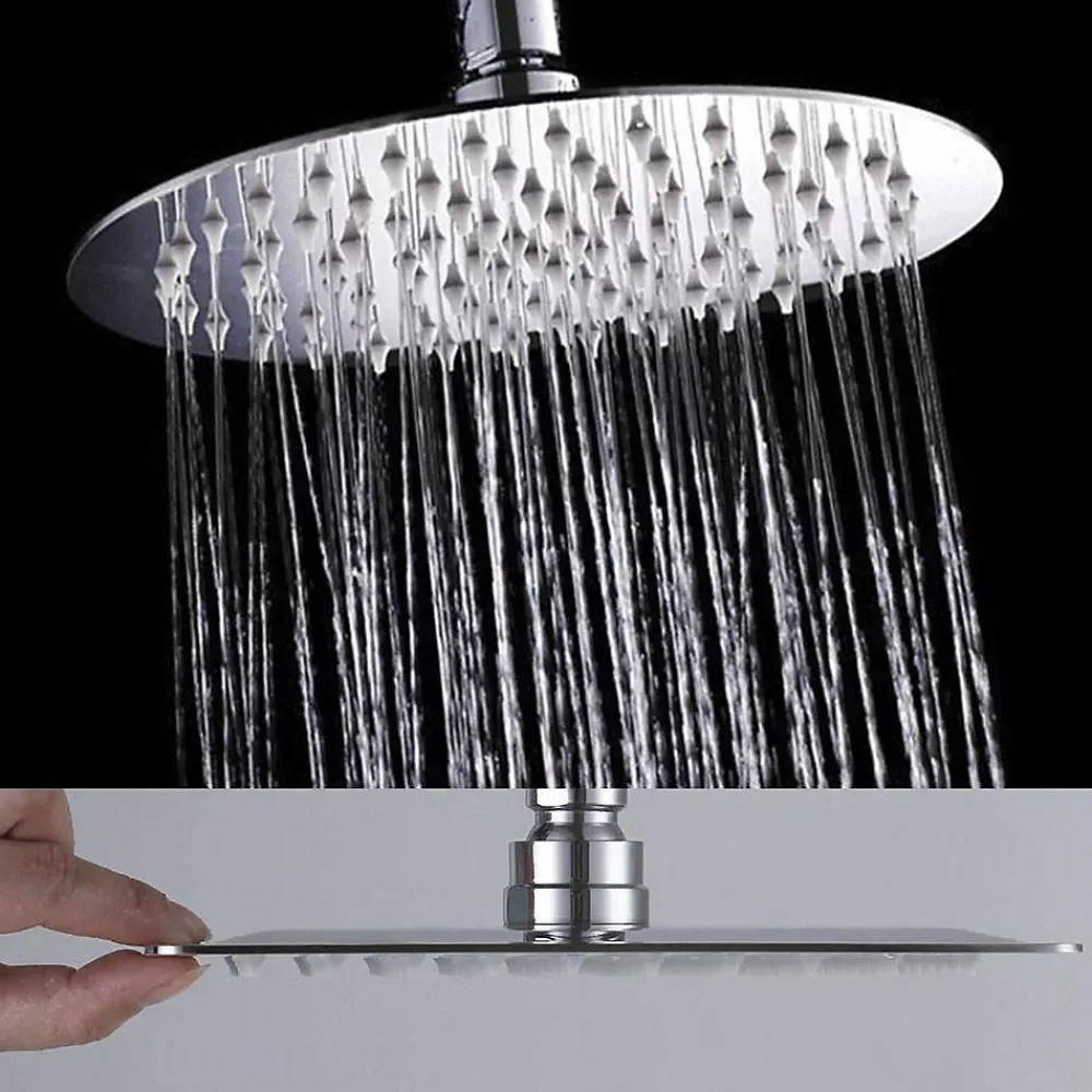 Kibath Colonne de douche extra-longue monocommande DUA ronde, 100-150 cm, finition chrome poli, en laiton