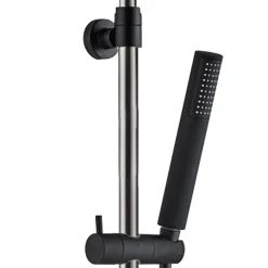 Essebagno Colonne de douche façon inox et noir avec thermostatique Kissy