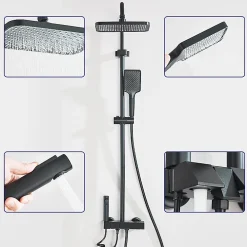 Signature Colonne de douche graphite avec affichage température LED