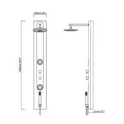 Colonne De Douche Hydromassante|Distribain Colonne de douche hydromassante GS009 -
